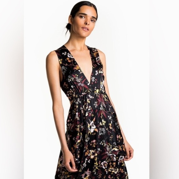 Floral Black Dress